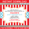 Circus 5x7 Invitation Option 