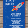 Rocketship Invitation