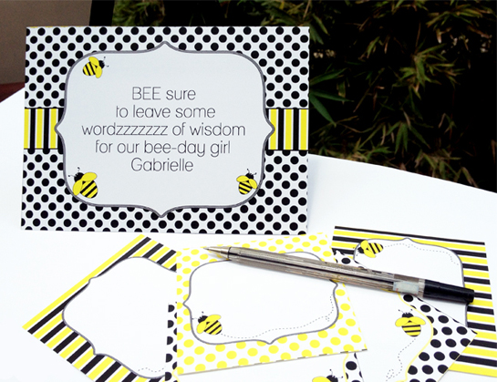 Printable Bee day Party Table Sign