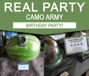 Camo Army Birthday Party Theme Ideas