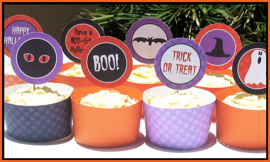 Halloween cupcake toppers