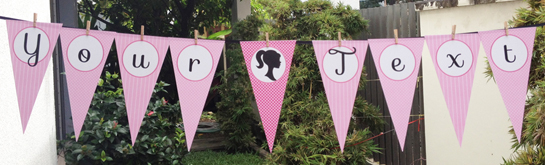barbie party banner