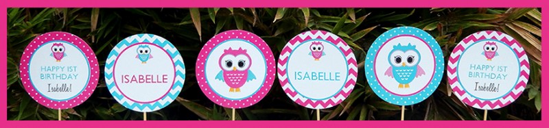 Owl Printable Collection Cupcake Toppers
