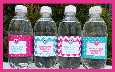Owl Printable Collection Water Bottle Labels