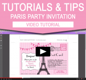 Postcard to Paris Birthday Party Invitation - Video Tutorial
