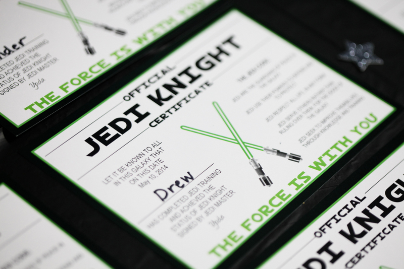 Star Wars Party Ideas - Printable Certificate
