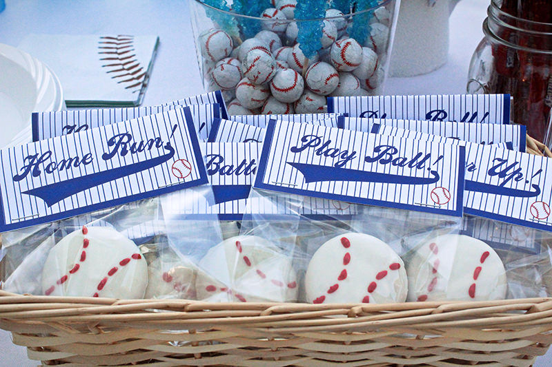 Baseball Theme Party Bag Toppers