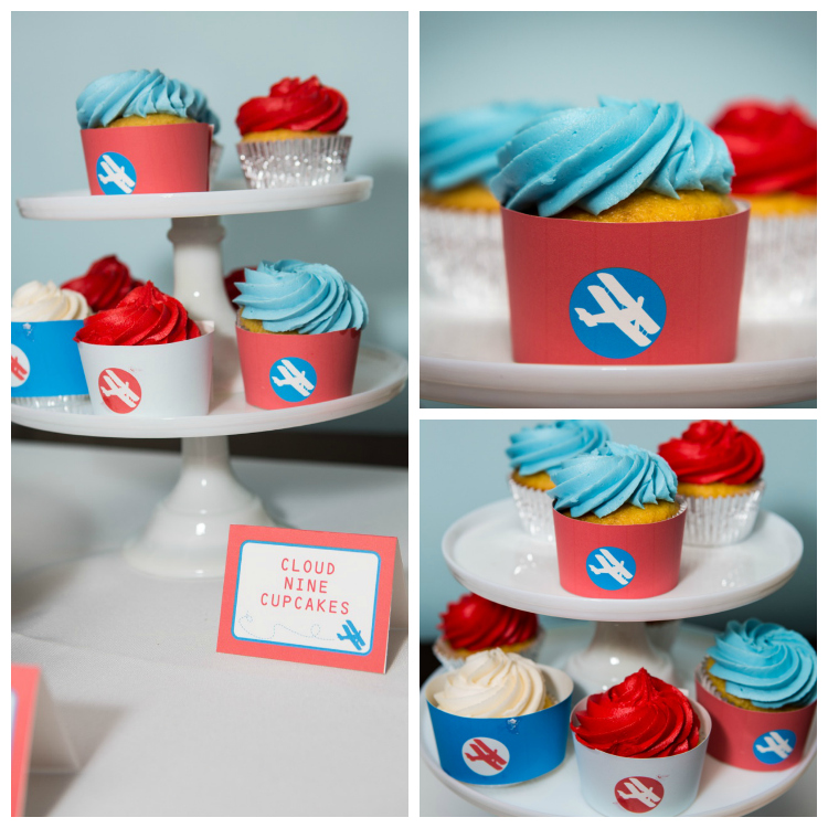 Airplane Baby Shower Cupcakes