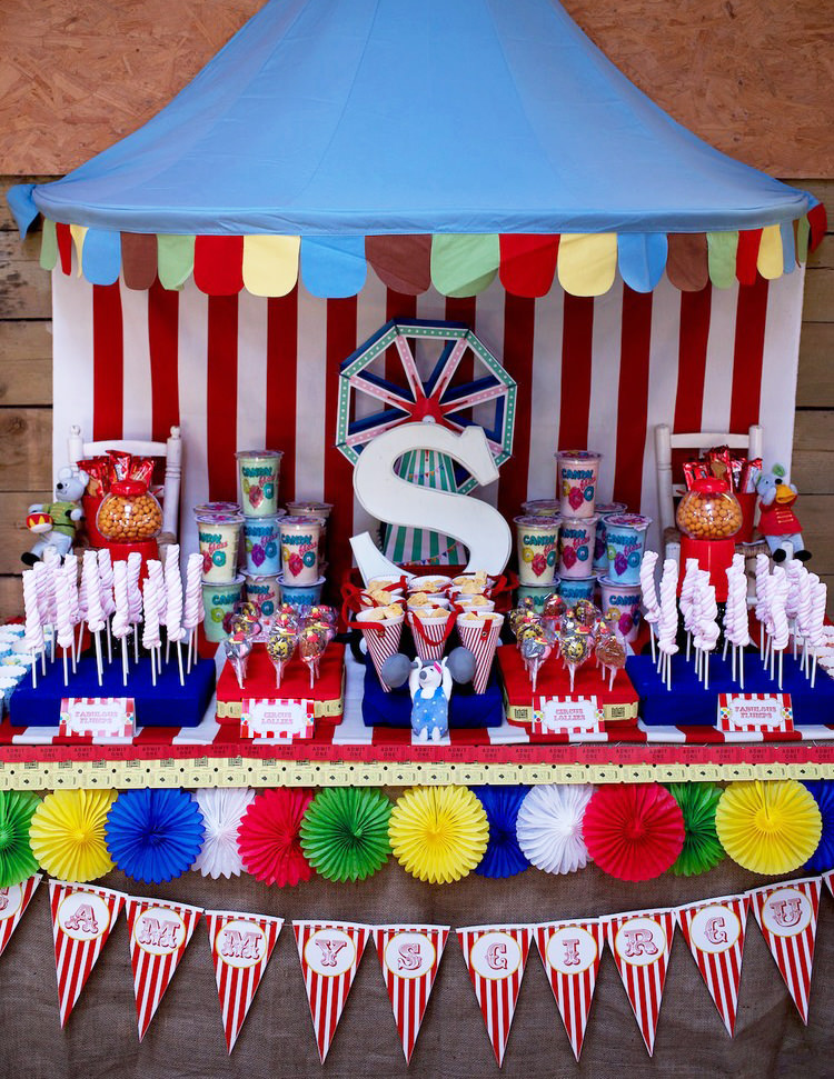 Circus or Carnival Party Ideas - Party Table