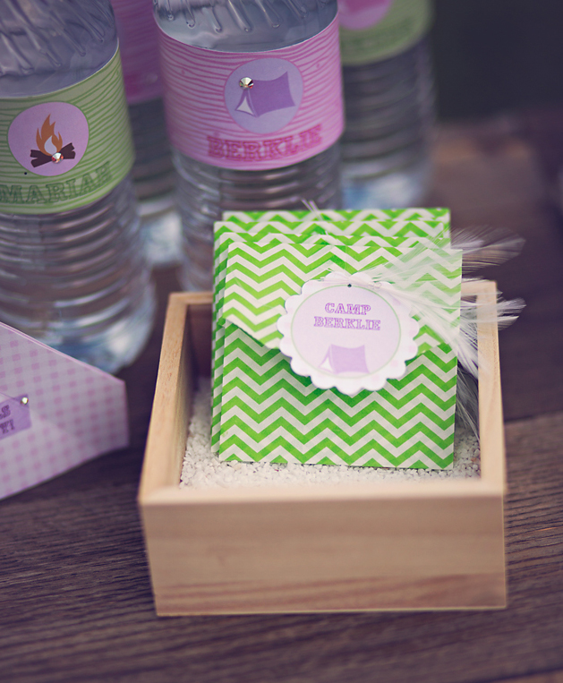 Glamping Party Ideas - Water Bottle Labels