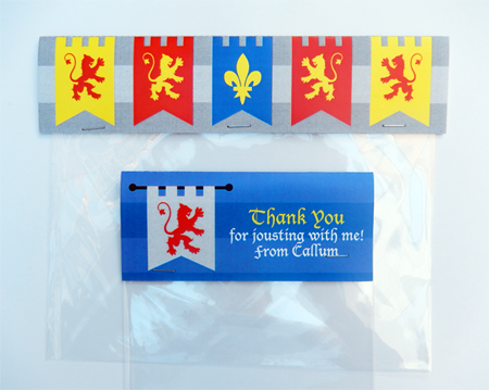 Knights Party Favor Bag Toppers | Knight Birthday Party