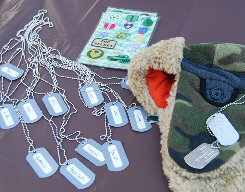 Army Birthday Dog Tags via SIMONEmadeit.com