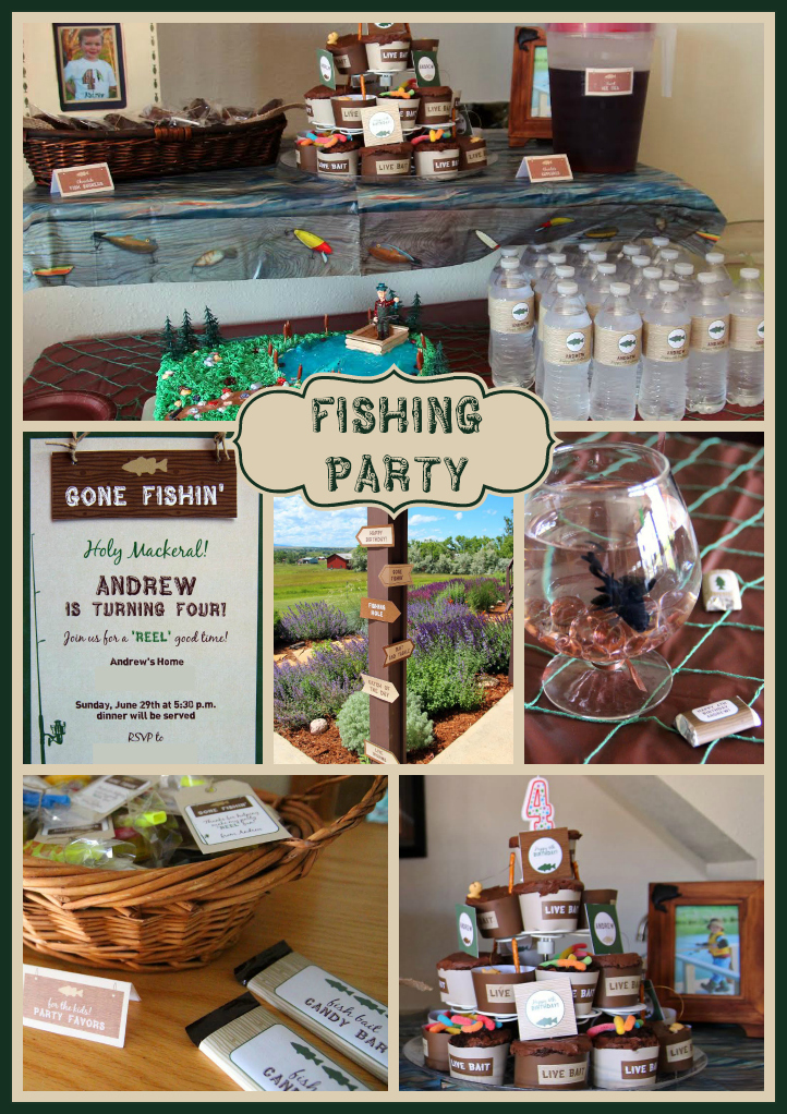 Fishing Party Decorations Printables Editable / Gone Fishing