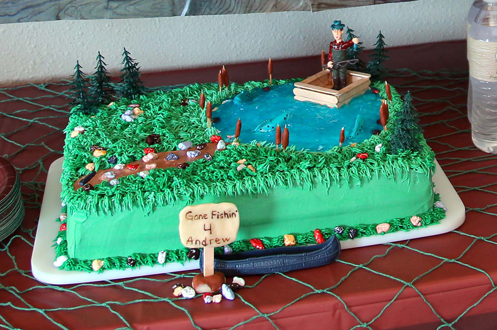Gone Fishing Party Birthday Cake