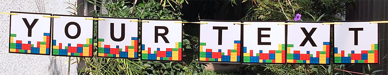 The printable Lego Banner is versatile, cheap and easy to prepare. And it looks fantastic! #lego #legoparty