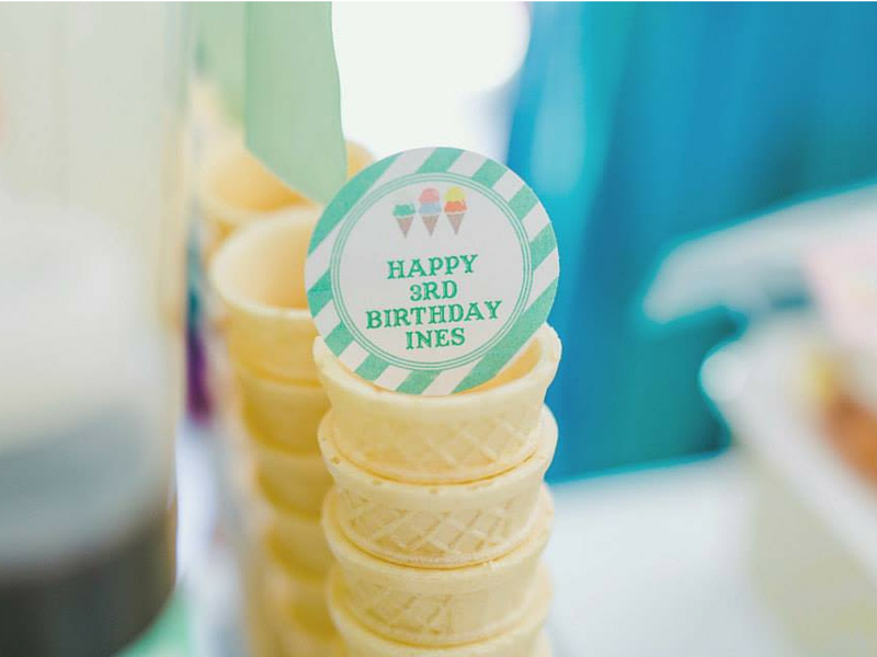 Ice Cream Parlor Party Cones | SIMONEmadeit.com #icecream #icecreamparty