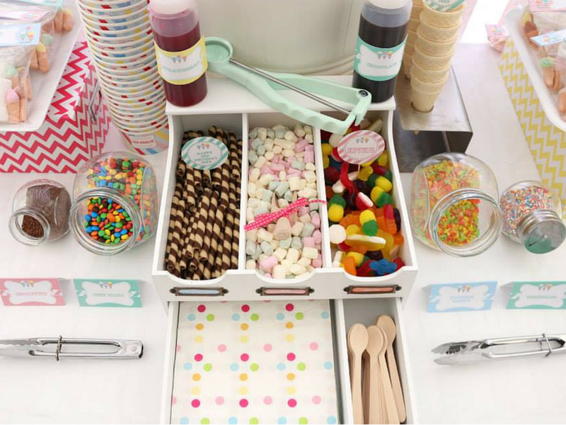 Ice Cream Parlor Party Goodies | SIMONEmadeit.com #icecream #icecreamparty