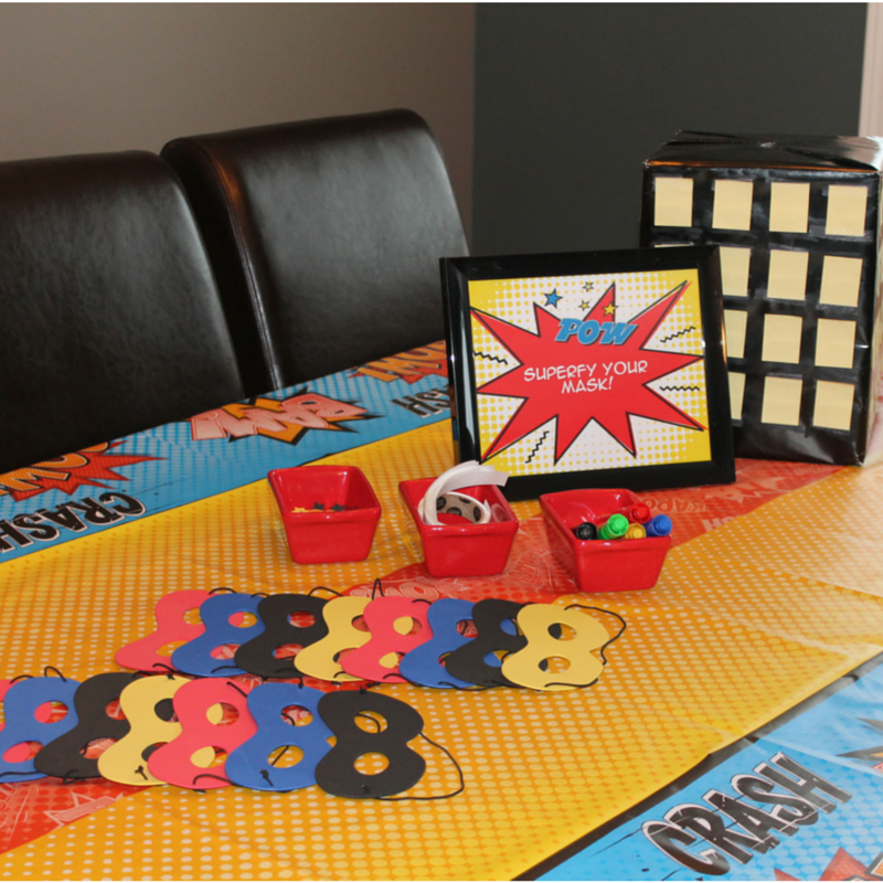 Superfy Your Mask Party Game - Superhero Birthday Ideas - SIMONEmadeit.com