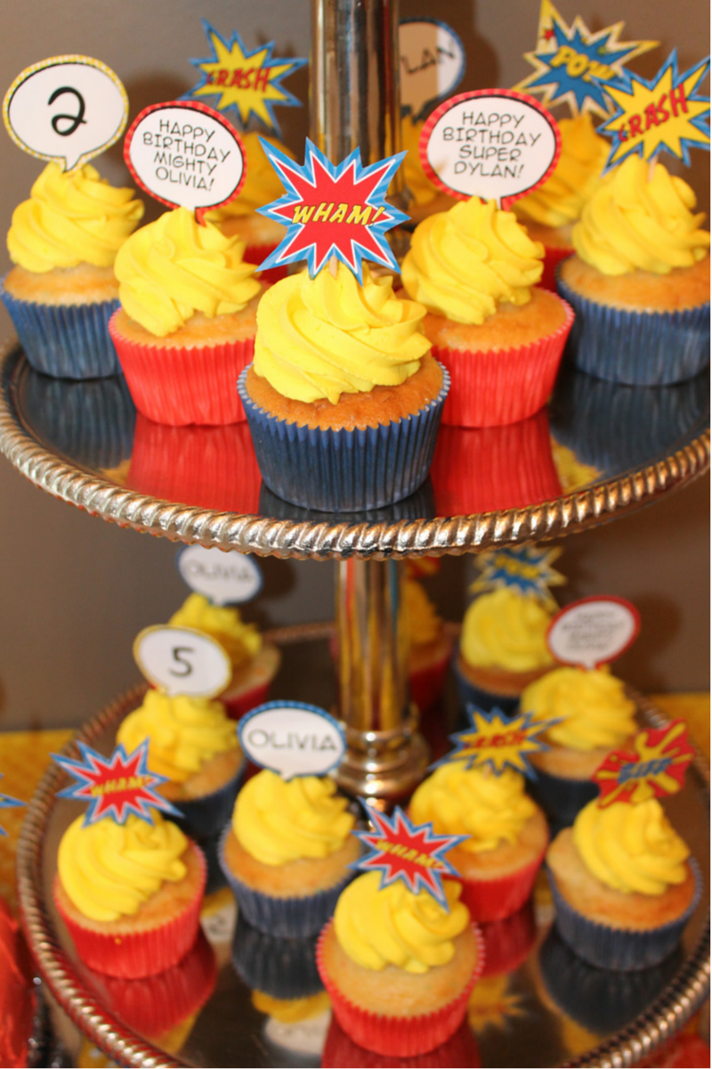 Superhero Cupcakes - SIMONEmadeit.com