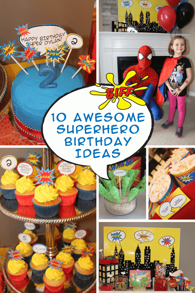 Check out these 10 Awesome Superhero Party Ideas - SIMONEmadeit.com