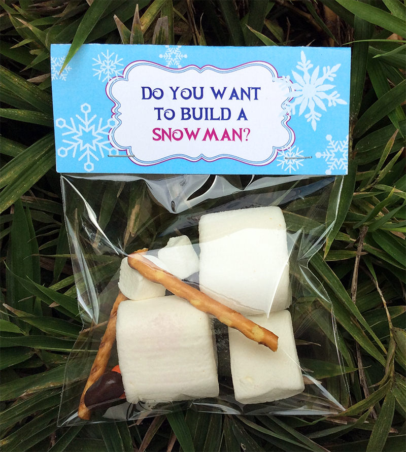 Frozen party favors | Do you want to build a snowman | printable template