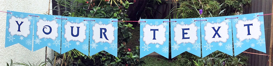 Frozen Birthday Party Banner | printable template