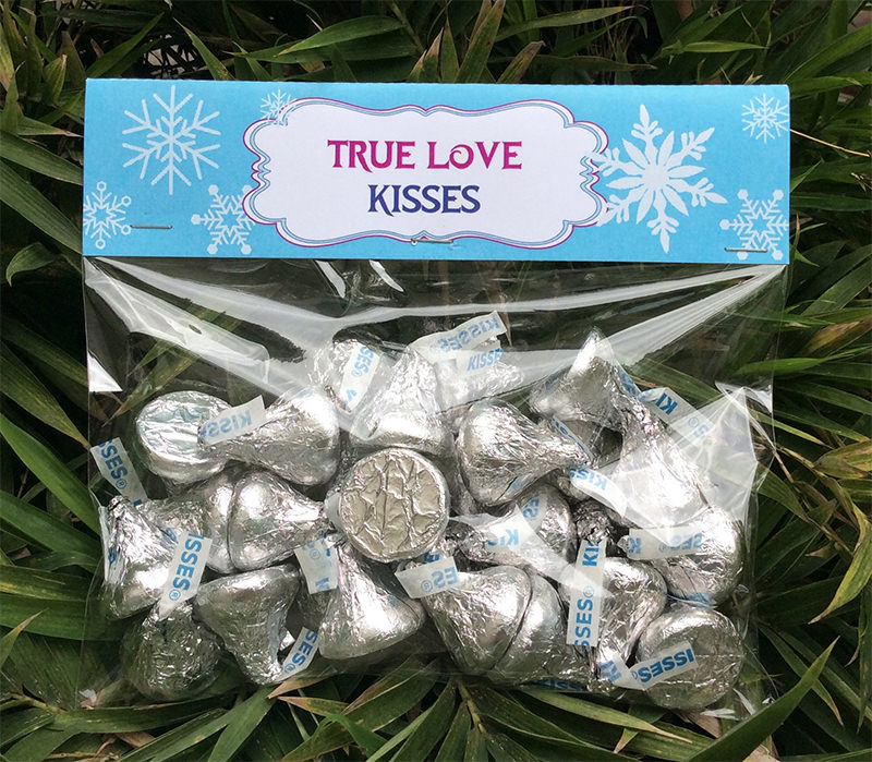 Frozen Birthday Party Favors | True Love Kisses | printable template