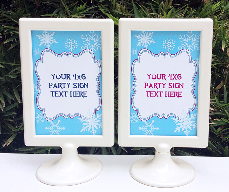 Frozen Birthday Party Signs 4x6 | Printable Template