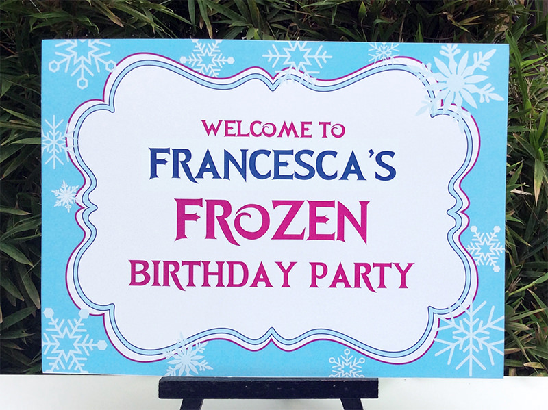 Frozen Birthday Party Welcome Sign | Printable Template