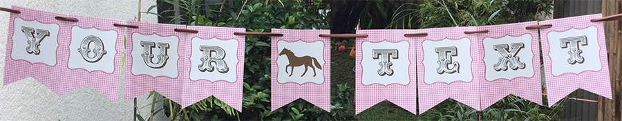 Horse Birthday Party Printable banner | Pony Birthday Party | Printable Template