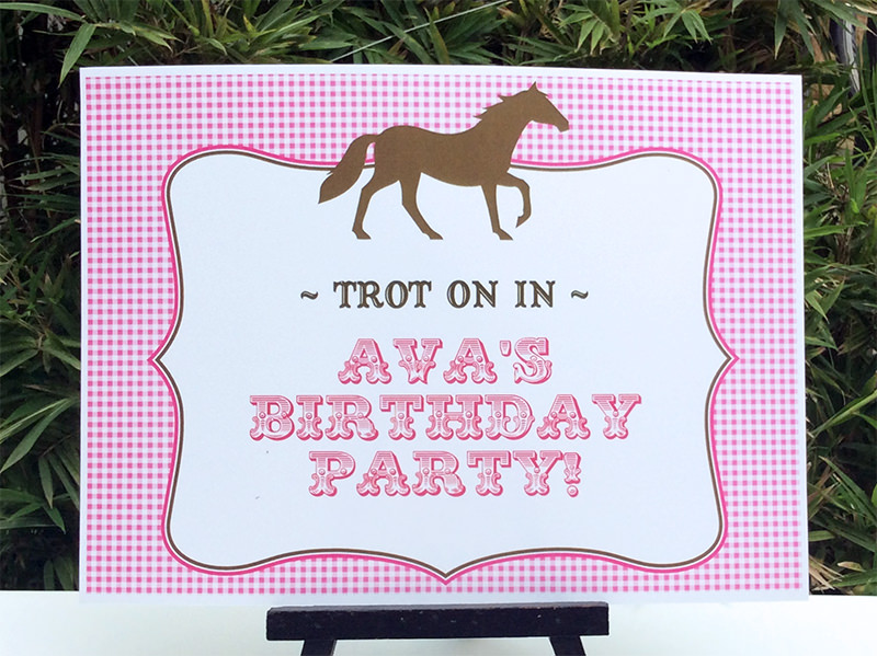 Horse Birthday Party Welcome Sign | Pony Birthday Party | Printable Template