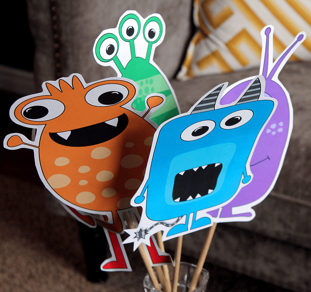 Monster Birthday Party Decorations | Monster Cut-outs | Monster Party Theme Ideas