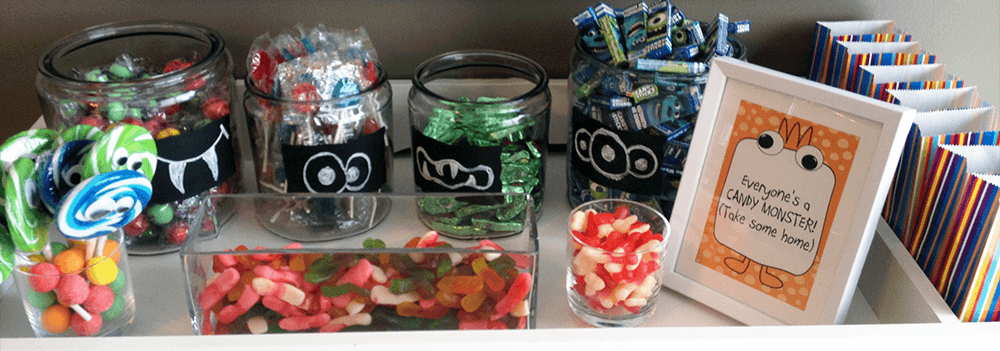 Monster Birthday Party Favor Ideas | Monster Candy Bar