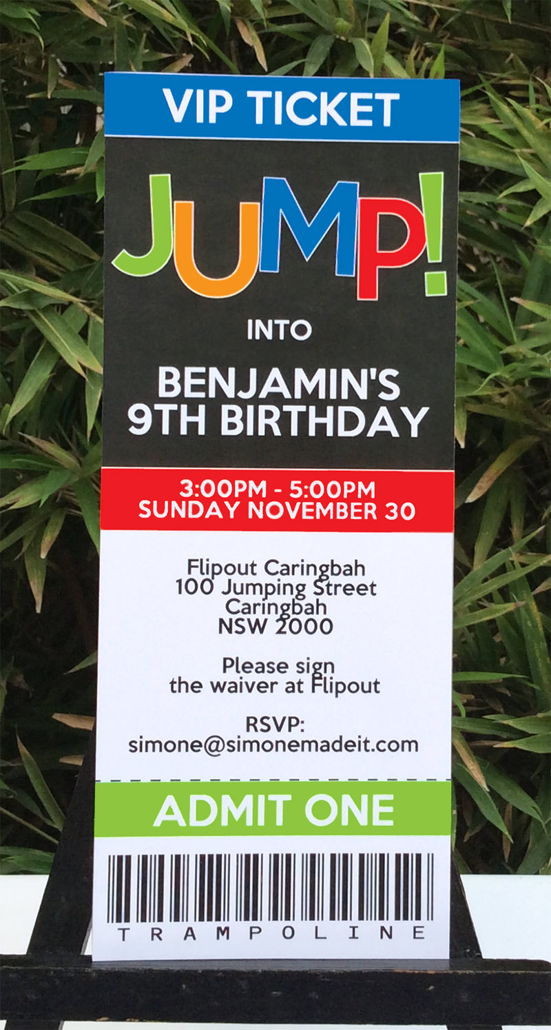 Trampoline Birthday Party Invitations | Printable Templates