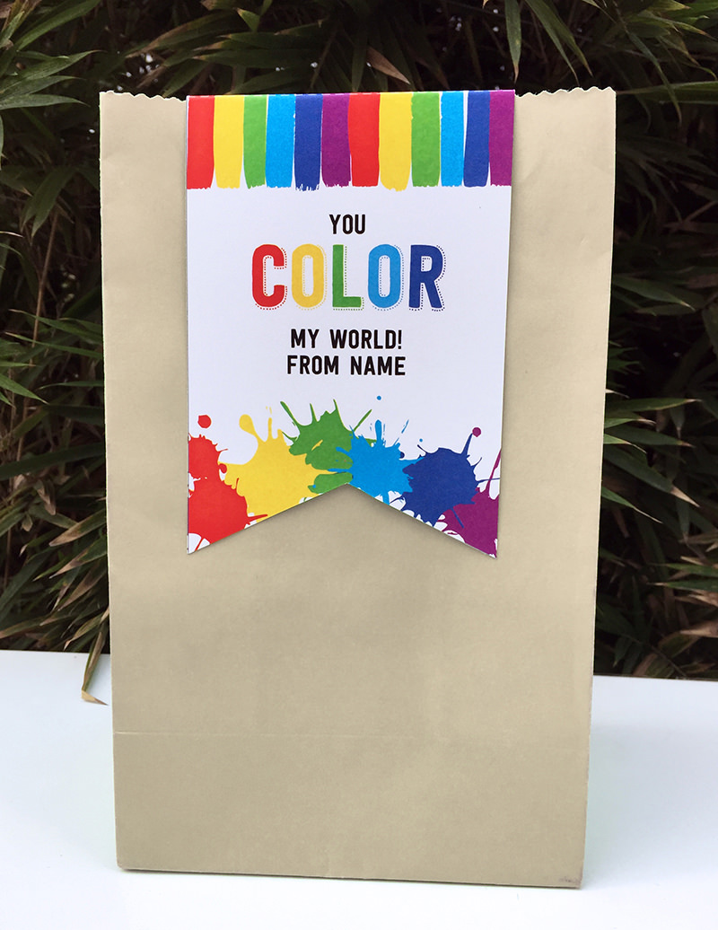 Art Birthday Party Theme Favor Tags | Paint Party | DIY Editable Template