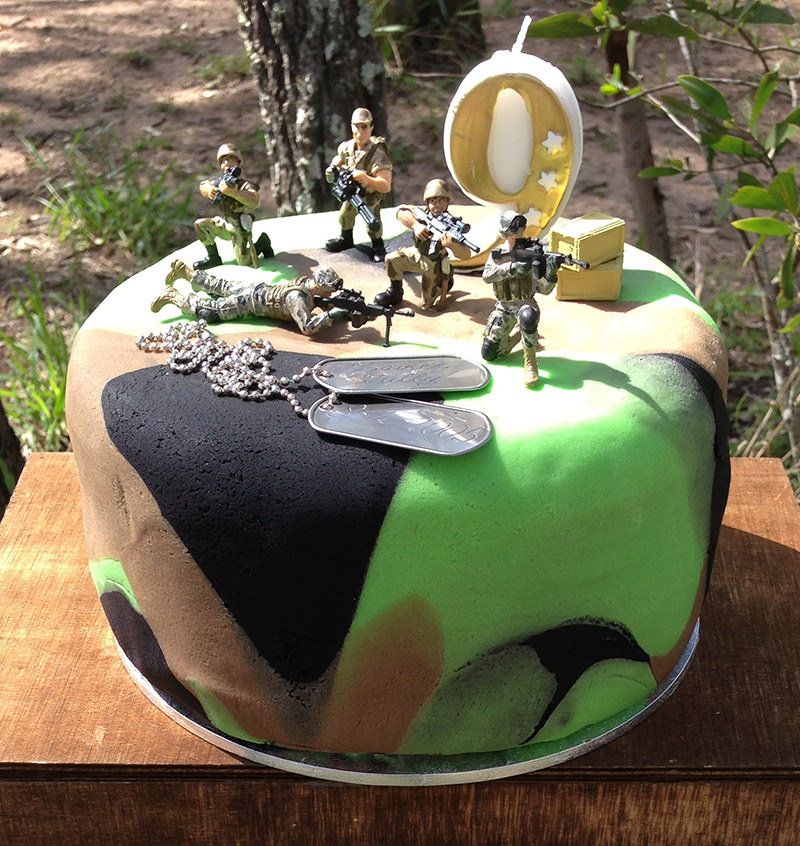 Camo Army Birthday Cake