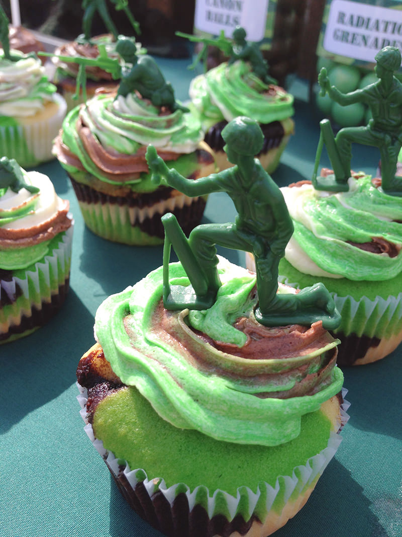 Camo Army Birthday Party Cupcakes