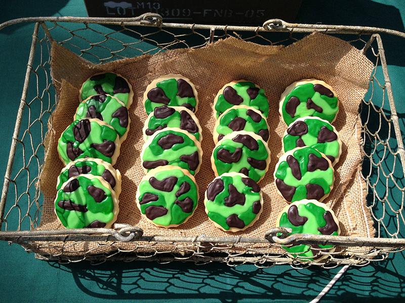 Camo Army Birthday Party Food Ideas - Camo Cookies