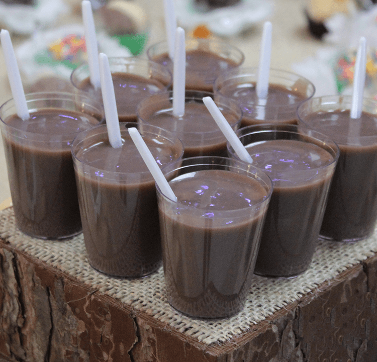 Safari Birthday Party Food | Chocolate Pudding Cups