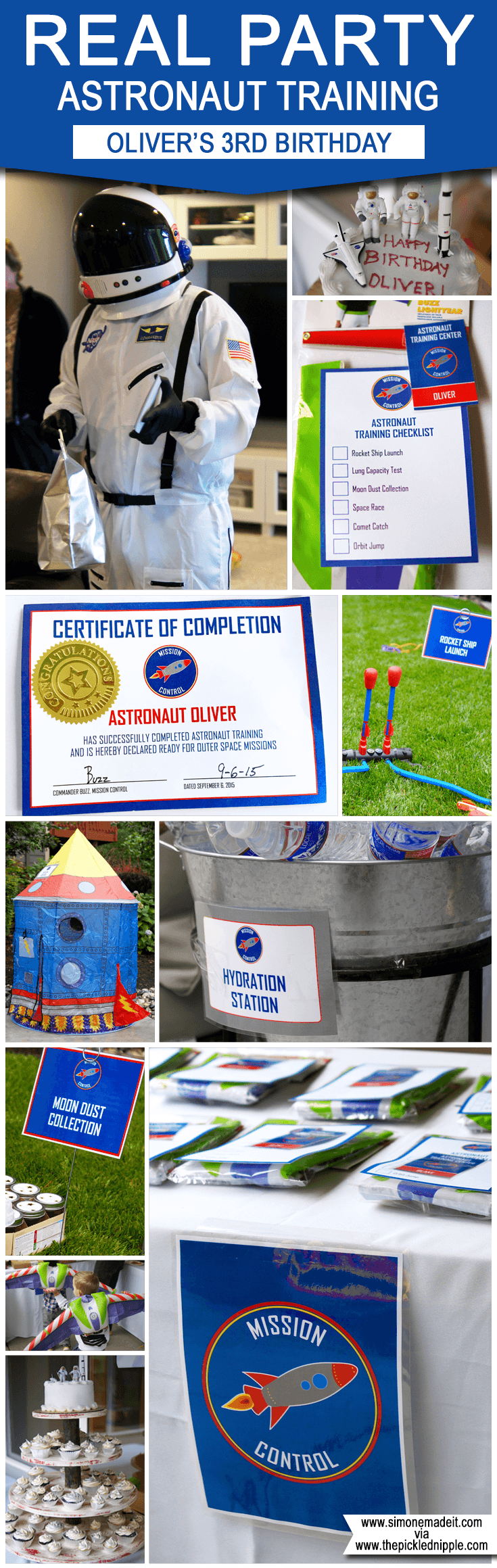 Astronaut Training Birthday Party Ideas, Games & Inspiration | Space Party Theme |  Oliver's 3rd Birthday Party