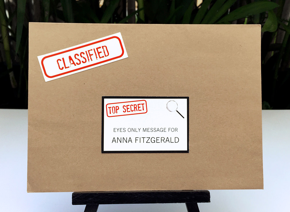 Spy Party or Secret Agent Party Address Labels | Top Secret Labels | INSTANT DOWNLOAD via SIMONEmadeit.com