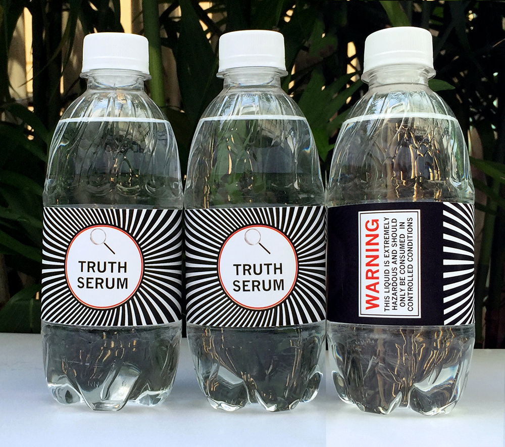 Secret Agent Water Bottle Labels | Truth Serum | Spy Party Theme | Editable Template | INSTANT DOWNLOAD via SIMONEmadeit.com