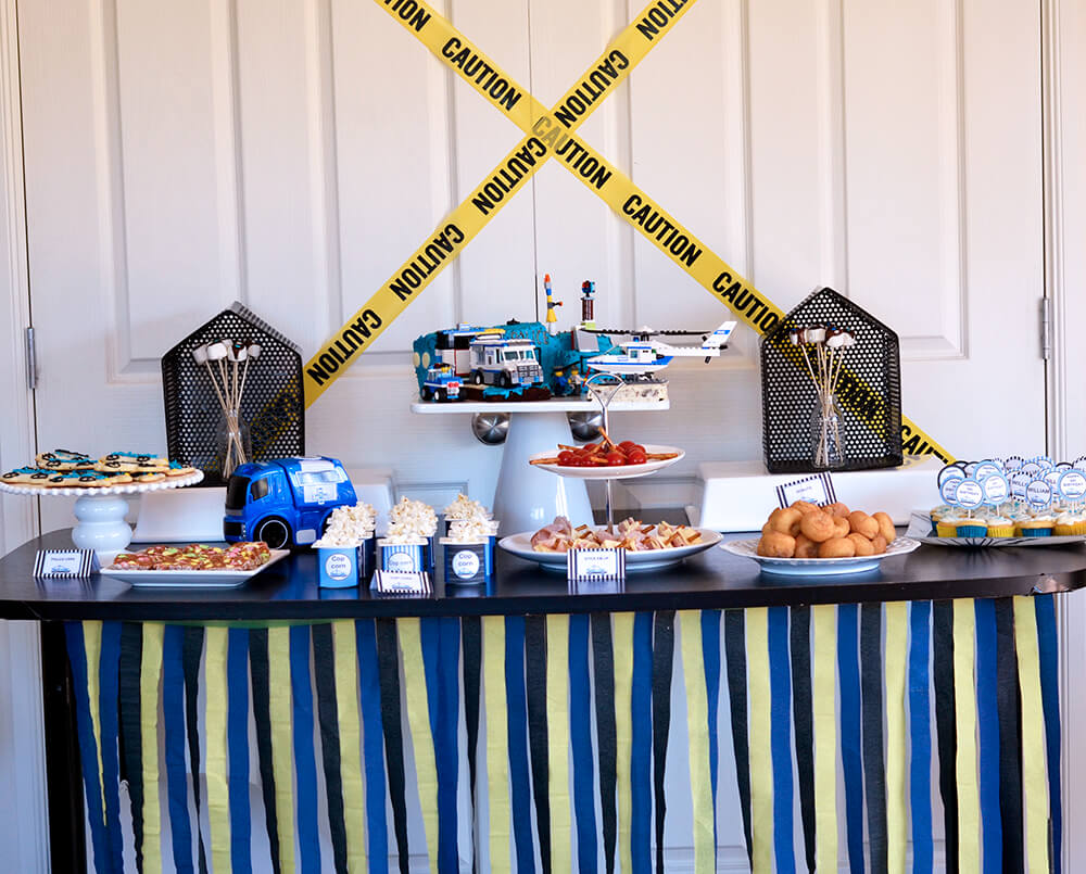 Police Birthday Party Decorations - party table