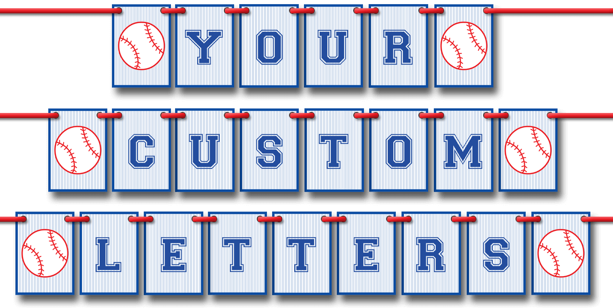 Baseball Pennant Banner Template | DIY Bunting Template | INSTANT DOWNLOAD via simonemadeit.com