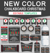 Printable Chalkboard Christmas Gift Tags, Invitations, Decorations & Printables | Editable Templates | Instant Download via simonemadeit.com