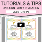 How to personalize my Unicorn Birthday Party Invitation template | Video Tutorial | Use Adobe Reader to customize your Unicorn invite!