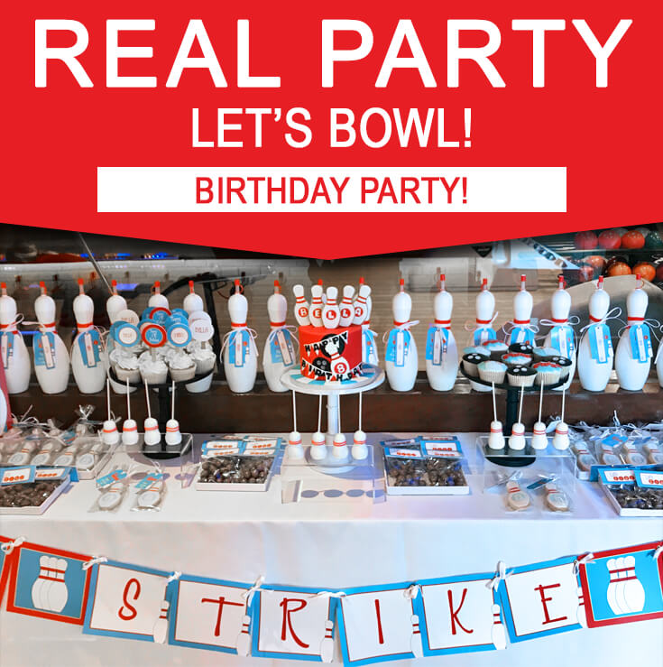 Bowling Birthday Party Ideas & Inspiration - Bella's 8th Bowling Birthday - Let's Bowl