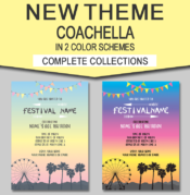 Editable Coachella Inspired Birthday Party Printables, Invitations & Decorations Templates | Fauxchella, Kidchella, Music Festival, Fete, Gala, Carnival | INSTANT DOWNLOAD via SIMONEmadeit.com