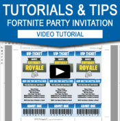 How to personalize my Fortite Birthday Party Invitations at home using Adobe Reader.