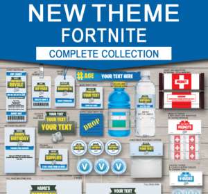 Printable Fortnite Birthday Party Decorations & Invitations | Fortnite Birthday Party Printables | Editable DIY Templates | Medkit, V-Bucks, Supply Drop, Battle Royale, Bandages, Chug Jug, Birthday Royale | INSTANT DOWNLOAD via SIMONEmadeit.com
